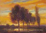 Ignatius Marx, Landscape during the Early Morning, oil on card