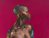 Loyiso Mkize, Nude in Profile with Red, 2021, oil on canvas