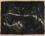 Maurice van Essche, Reclining Nude, lithograph on paper