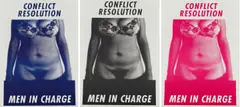 Kudzanai Chiurai, Conflict Resolution: Men in Charge, three, photolithograh on paper