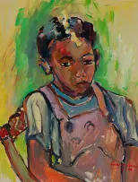 Audrey Fourie, Portrait of a Girl, 1998, oil on artist's board