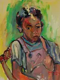 Audrey Fourie, Portrait of a Girl, 1998, oil on artist's board