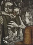 Christine Dixie, The Weight of Gold, 1991, colour etching on paper