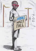 Roads Must Fall by Lekau Matsena, 2016, mixed media with charcoal on paper, sold Aug 2025