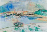 Alice Tennant, Table Bay, mixed media with watercolour on paper