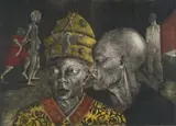 Christine Dixie, Under Wetly Jewelled Robes (Part I), 1992, colour etching on paper