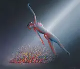 Norman Catherine, Falling Figure, 1984, gouache on paper