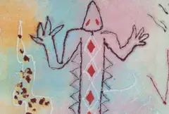 Durant Sihlali, Izihlungu (Antidout) [sic], 2003, pulp painting