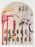 Judith Mason, Reliquary, Monkey Shrine, 1984, colour photolithograph on paper