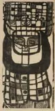Elza Botha, Wasvrou (Washer Woman), 1965, woodcut on onion skin paper