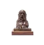Steyn by Fanie Eloff, bronze with a brown patina, on a wooden base, posthumously cast, offered Aug 2025