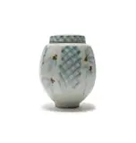 Tim Morris, Ginger jar with floral and cross-hatched decoration