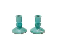 Linn Ware & Ceramic Studio, Candlesticks, two, glazed earthenware