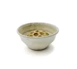 Linn Ware & Ceramic Studio, Cream bowl with flower frog, glazed earthenware
