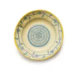 Hylton Nel, Plate with grape vine border decoration, painted and glazed ceramic