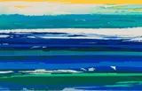 Nils Burwitz, Abstract Seascape, 1973, colour screenprint on paper