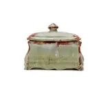 Linn Ware & Ceramic Studio, Rust and green trinket box