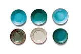 Linn Ware & Ceramic Studio, Side plates, six, glazed earthenware
