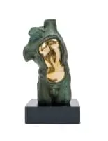 Lorenzo Quinn, Adam and Eve, bronze with a verdigris patina and gilding, on an acrylic base