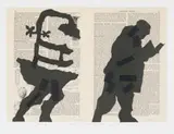 Reading Chambers (Encyclopedia) by William Kentridge, 2002, chine collé on paper, sold Aug 2025