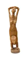 Noria Mabasa, Woman with Drum, carved wood