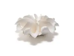 Astrid Dahl, Curling petal capsule vessel, 2009, white earthenware