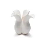 Astrid Dahl, Four petal floral vessel, 2009, white earthenware