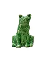 Hylton Nel, Green cat with kitten, glazed ceramic