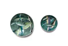 John Newdigate, Bowls decorated with fish, two, 2014, painted and glazed porcelain