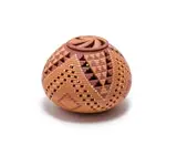 Mpho Mokgatlhe, Tri-colour pot with incised and cutout decoration, painted and incised terracotta