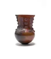 Jabulile Nala, Vessel with incised and relief decoration, 2009, pit-fired and burnished earthenware