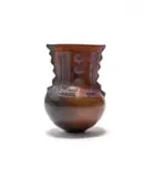 Jabulile Nala, Vessel with incised and relief decoration, 2009, pit-fired and burnished earthenware