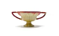 Linn Ware & Ceramic Studio, Double-handled tiered bowl, glazed earthenware