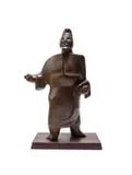 Sydney Kumalo, Praise Singer (SK116), bronze with a brown patina, on a wooden base