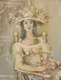 Christo Coetzee, Bride, oil on canvas laid down on board