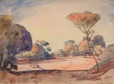 Kahn Rivier, SWA by Jacobus Hendrik Pierneef, 1923, pencil and watercolour on paper, sold Jul 2025