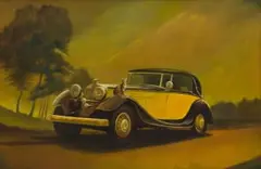 Peter van Straaten, Waiting for a Walk, 2000, oil on canvas laid down on board