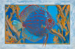 Mark Enslin, Fish, oil on board