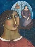 Hannetjie de Clercq, Two Women, oil on canvas