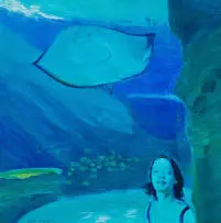 Clare Menck, The Aquarium, 2017, oil on board
