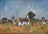 Conrad Theys, Cape Cottage with Figures