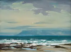 George William Pilkington, Table Bay, oil on canvasboard