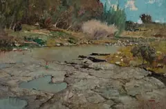 Jack (Jacobus) Pieters, At Grobler's Dam, Kroonstad, 1957, oil on board