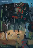 Eben van der Merwe, Abstract Landscape, 2002, oil on board