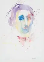 Braam Kruger, Degas, 1989, watercolour on paper laid down on board