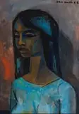 Maurice van Essche, Indian Girl, 1963, gouache on paper