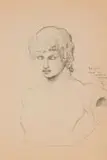 Alexis Preller, Antinous, Favori de L'Empereur Hadrien (Antinous, Favourite of the Emperor Hadrien), pencil on paper