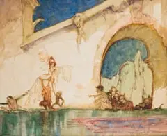 William Timlin, Caprice, 1936, watercolour on paper laid down on board