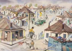 Phaswane David Mogano, Alexandra Tship (sic), 1985, watercolour on paper