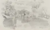 Frans Oerder, Modder Rivier, 1910, pencil on paper